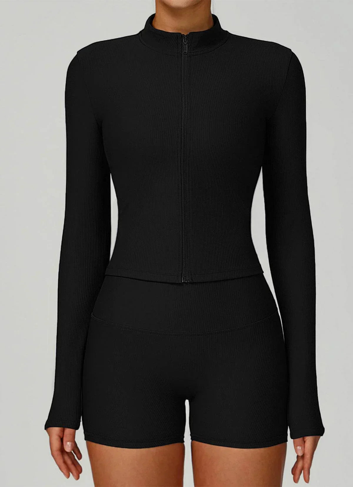 Sports training set - zip-up top and shorts