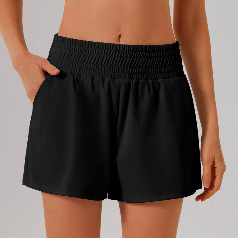 High-waisted airy sports shorts