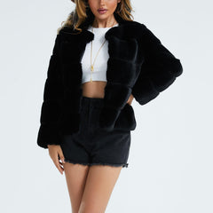 Luxury short fur jacket