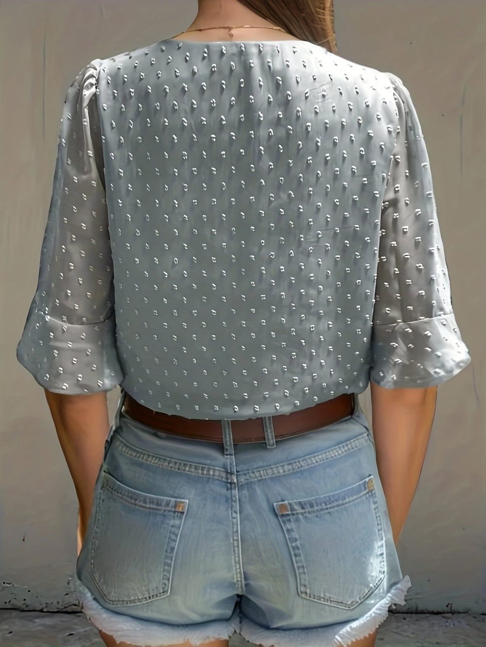 Lös blus med låg ärm