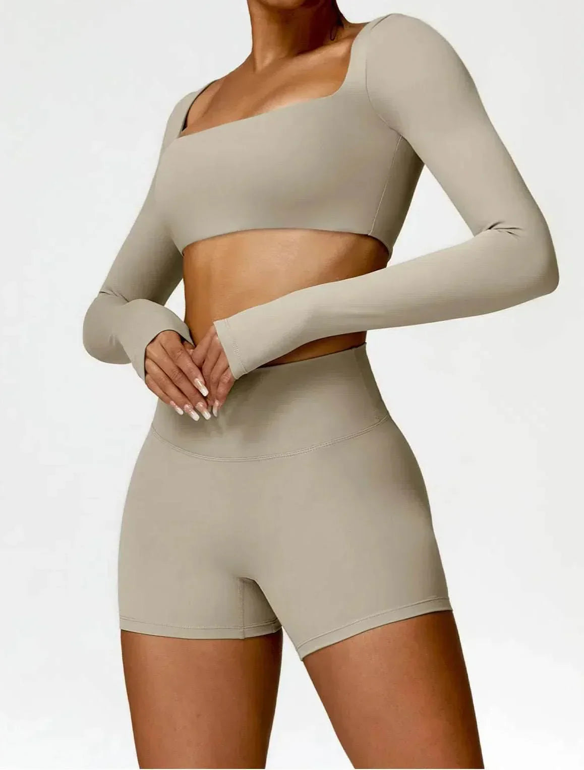 Seamless long sleeve sports set