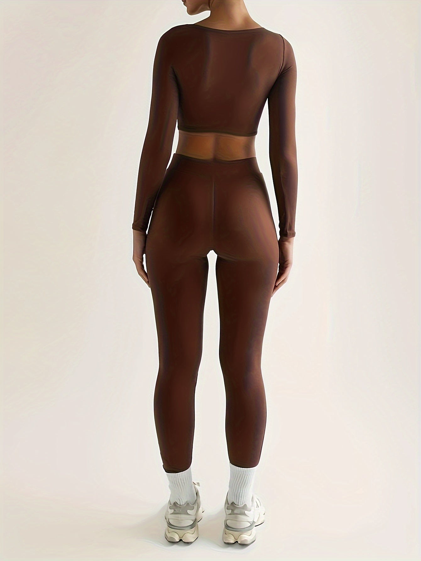 Long sleeve tracksuit set with top and leggings