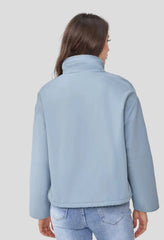 Short puffer jacket with high collar and soft lining