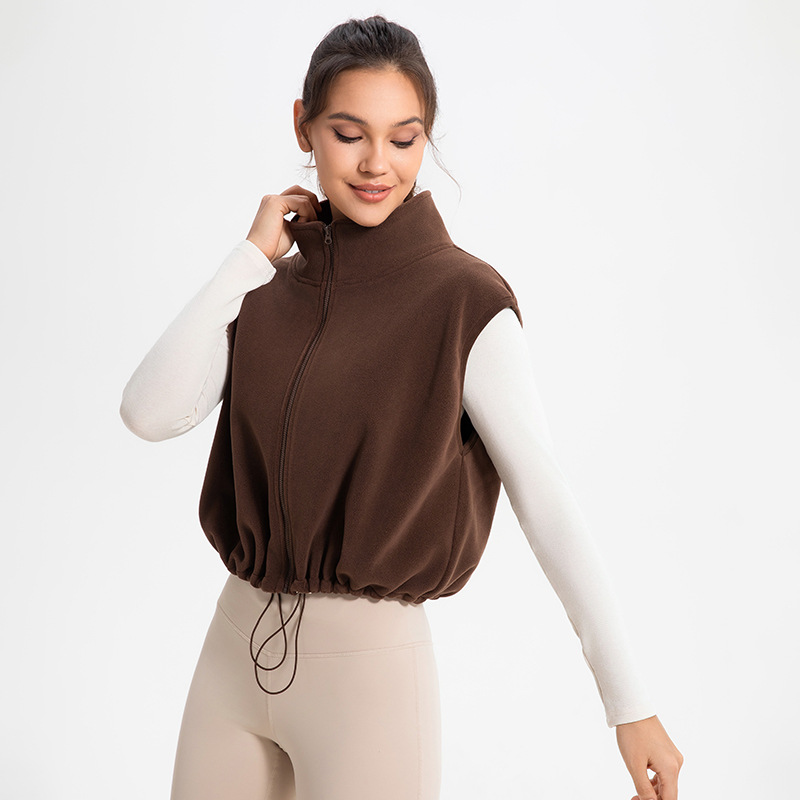 Turtleneck-västar med dragkedja