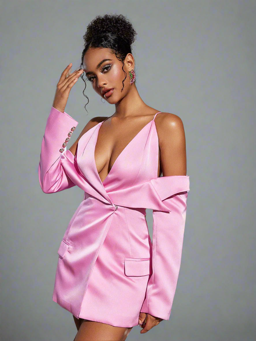 Jacka i camisole-design med urholkade axlar