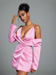 Jacka i camisole-design med urholkade axlar