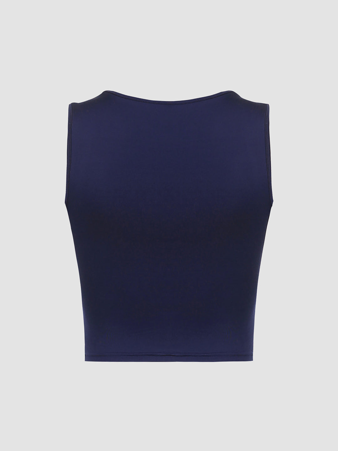 Sleeveless top with square neckline and draping