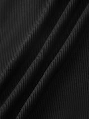 Black asymmetrical ribbed top with double straps