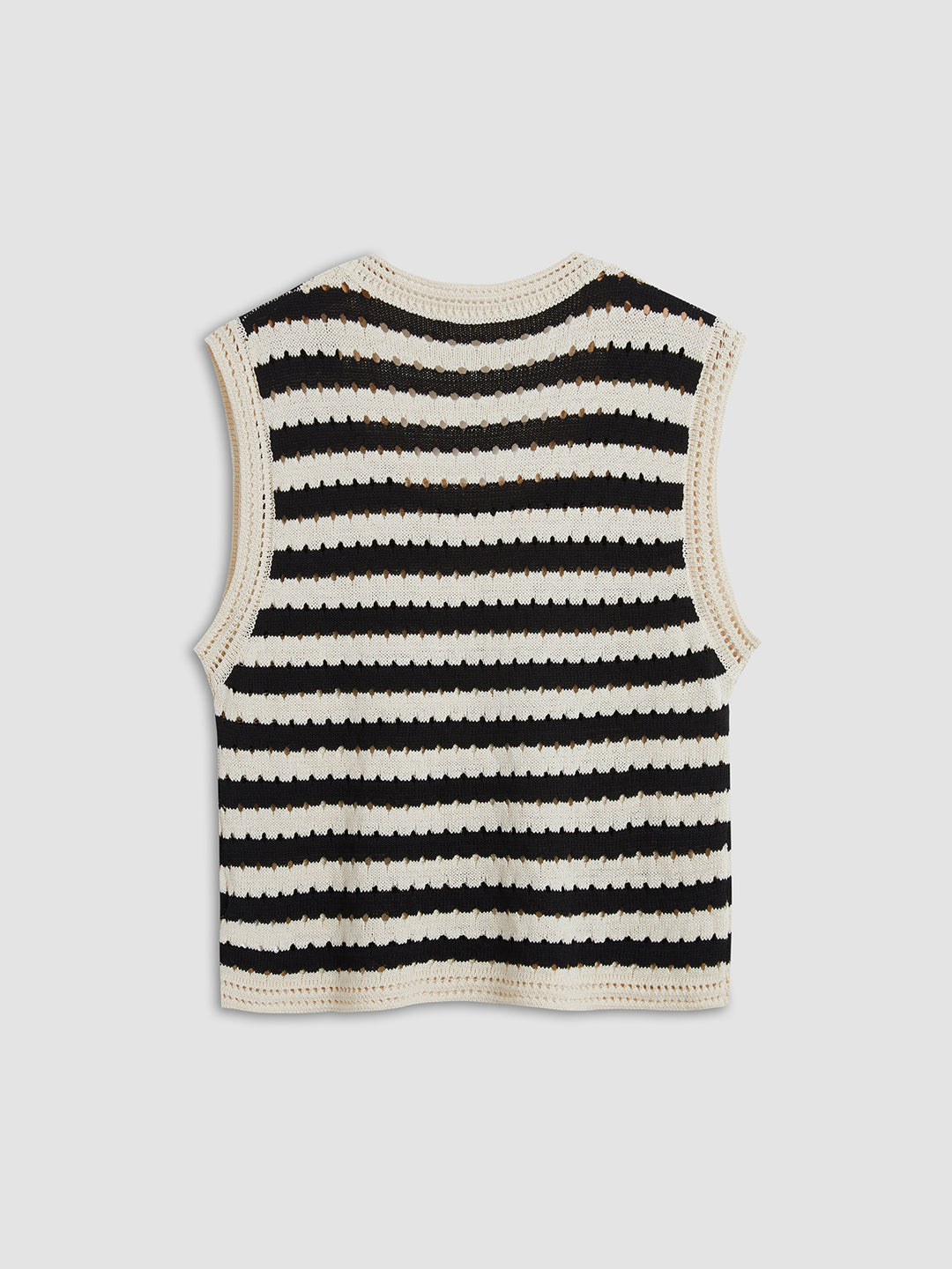 Striped crochet sleeveless top