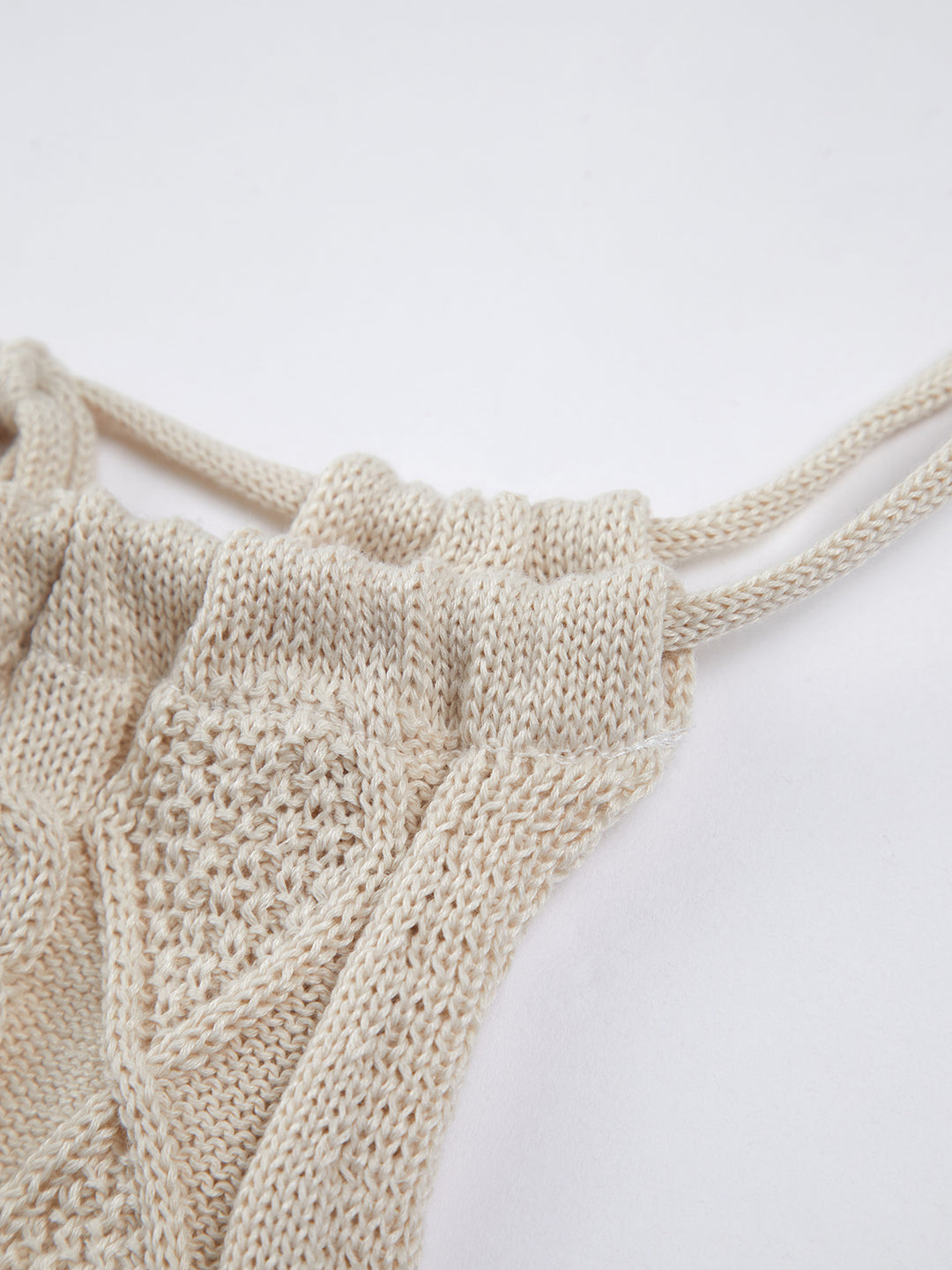 Cable-knit halter top