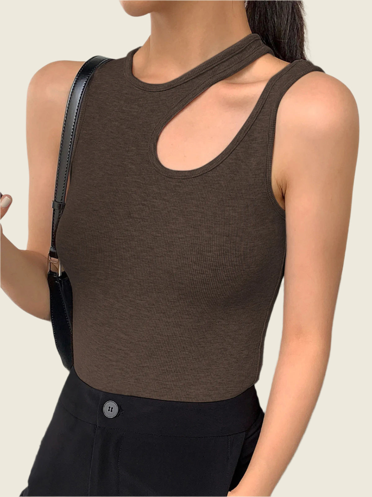 Asymmetrical cutout top