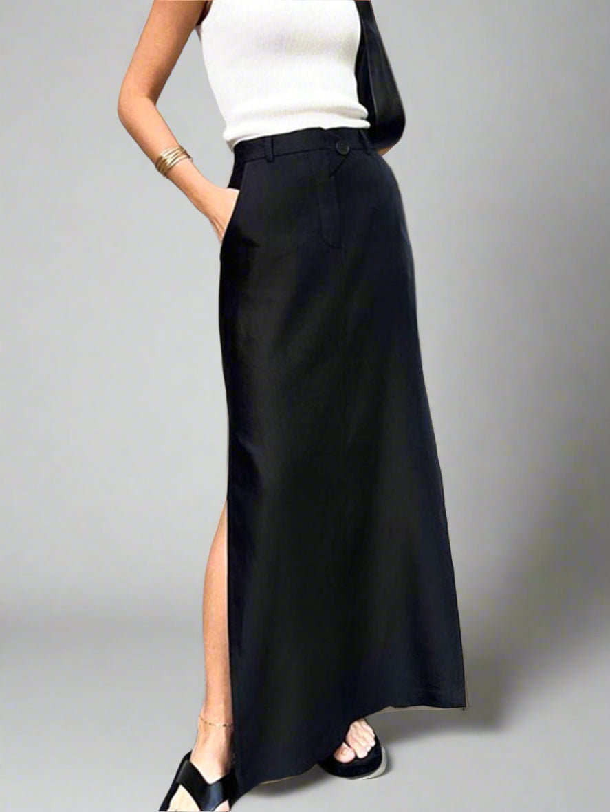 Long slit skirt