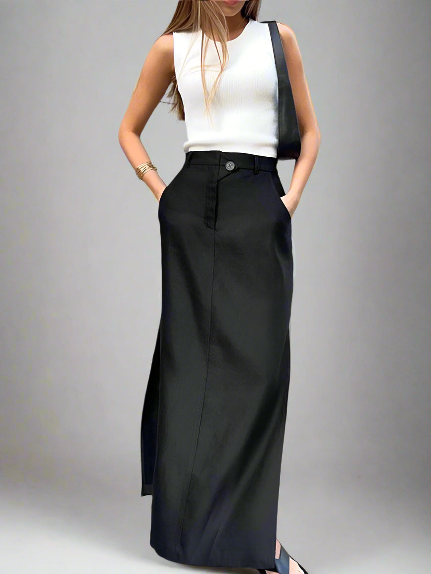 Long slit skirt