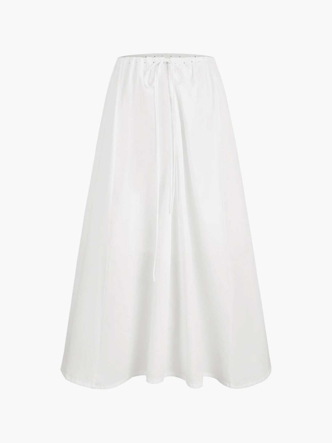 White flowing midi skirt