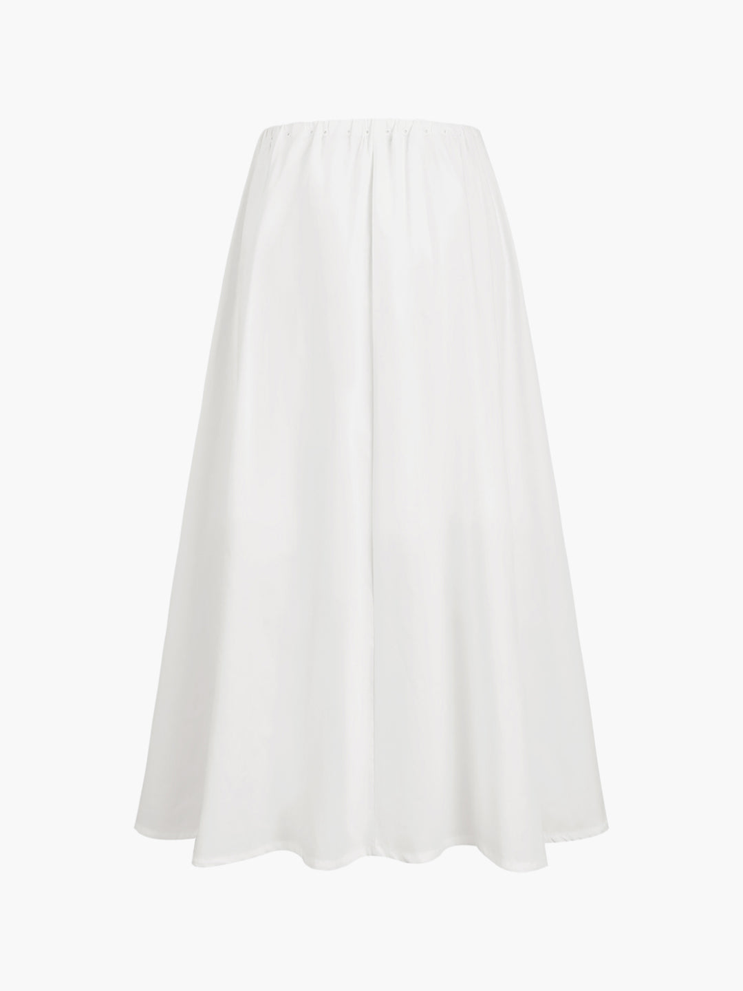 White flowing midi skirt