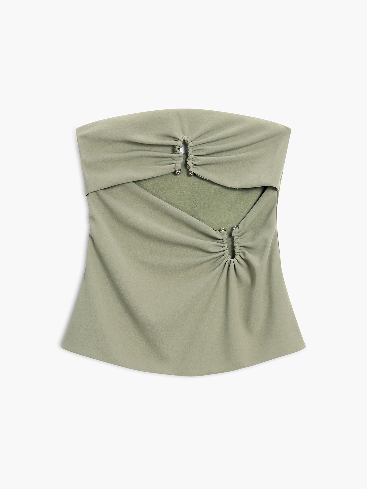 Bustier top with ruffled details