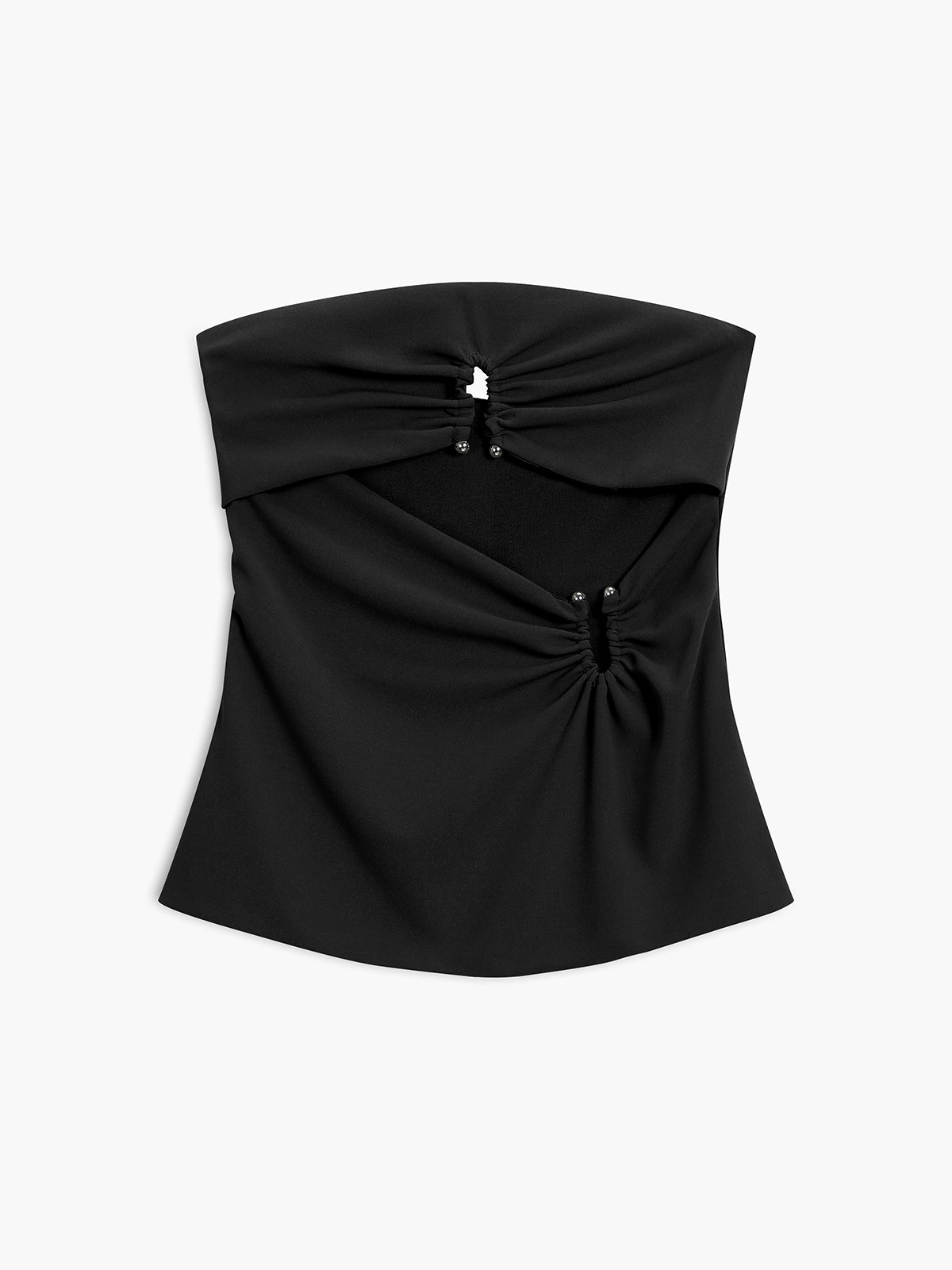 Bustier top with ruffled details
