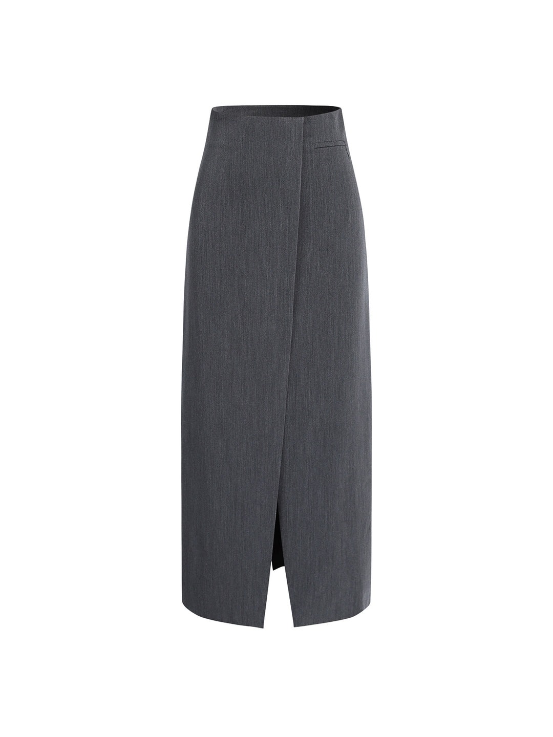 Asymmetrical slit maxi skirt