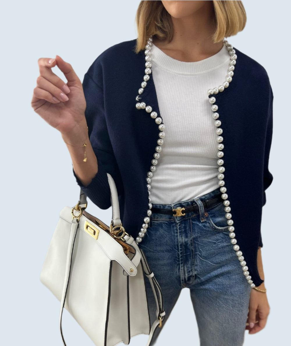 Elegant kofta med pärlor