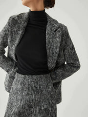 Grå  kavaj och kjol set