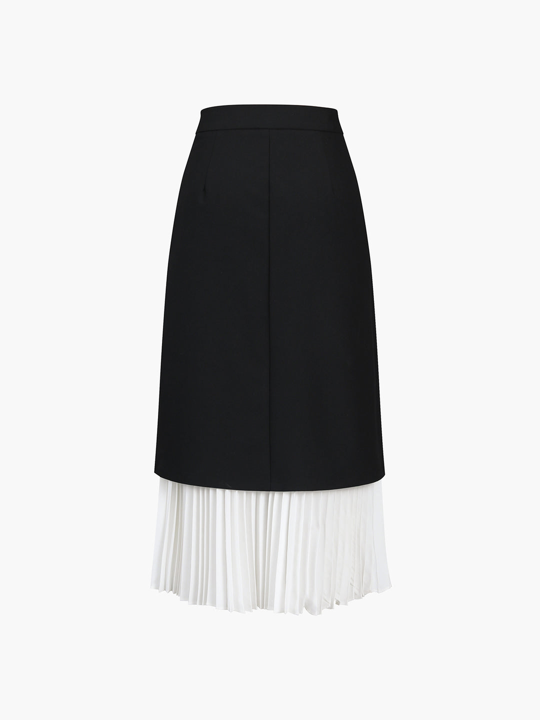 Layered midi pleated skirt
