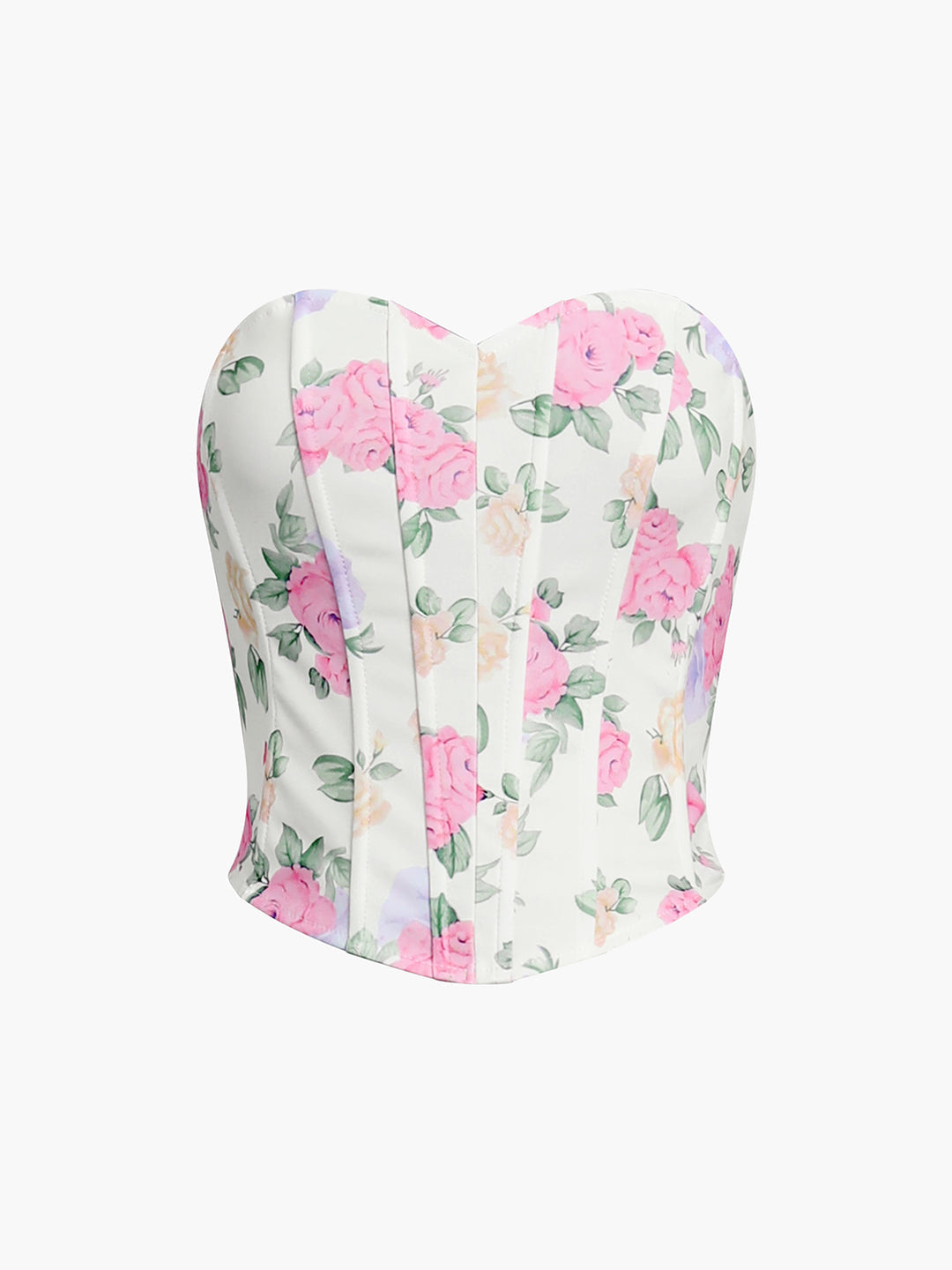 Floral bustier corset with roses