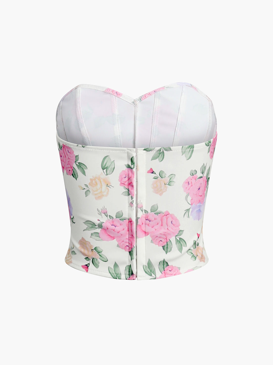 Floral bustier corset with roses