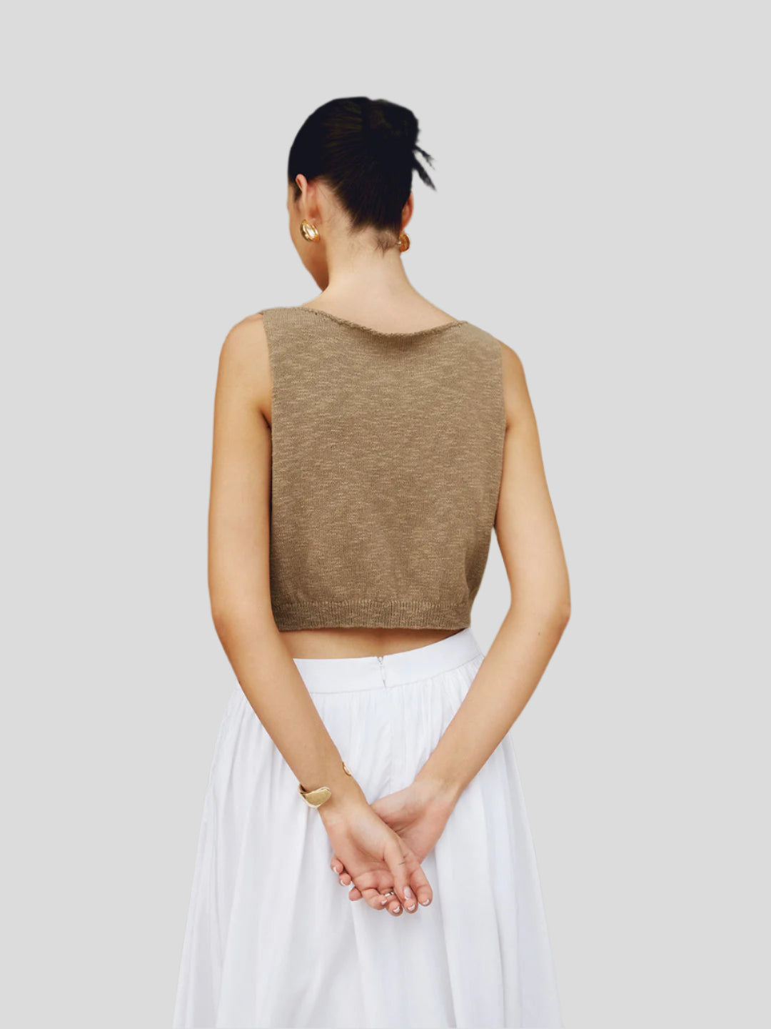 Sleeveless ribbed crop top