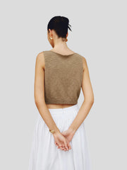 Sleeveless ribbed crop top