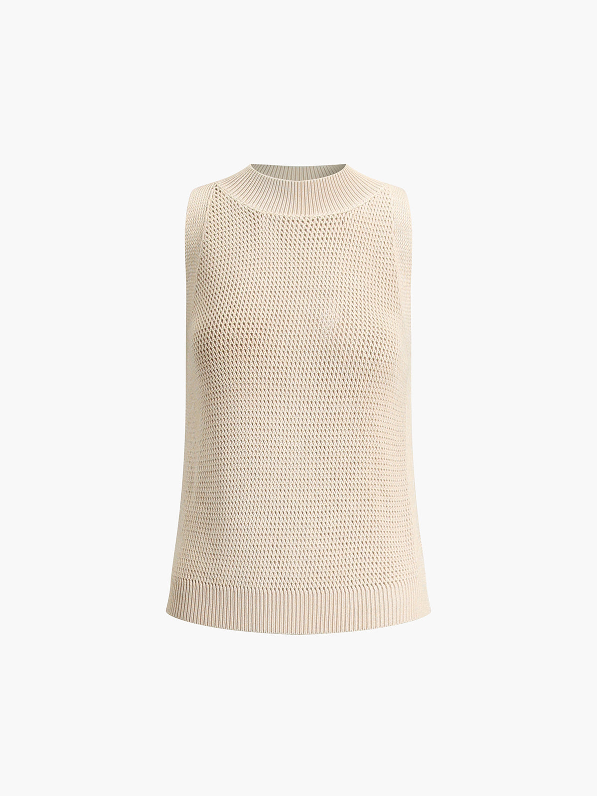 Knitted top with lace pattern