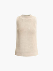 Knitted top with lace pattern