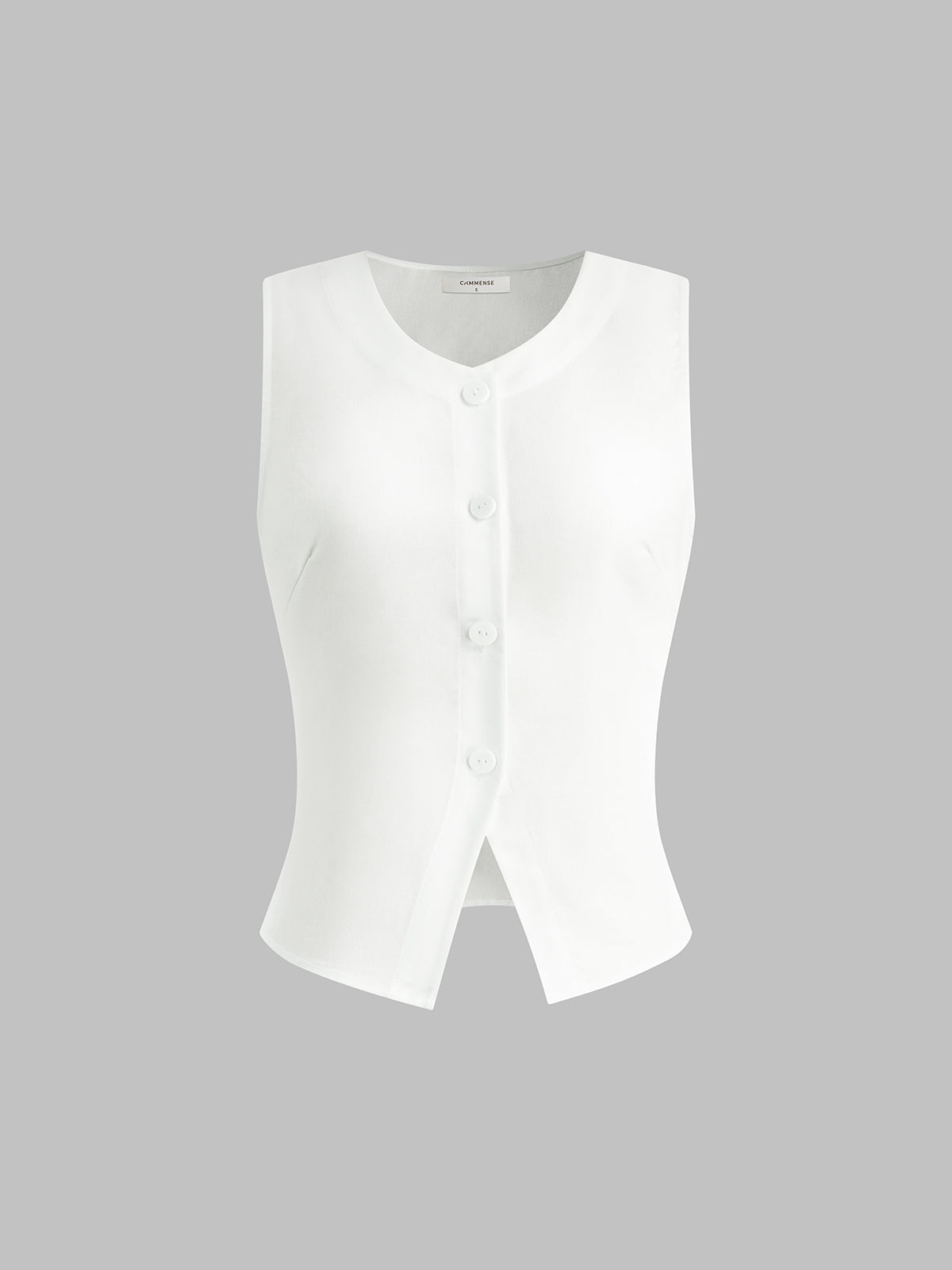 Sleeveless top with buttons on the front