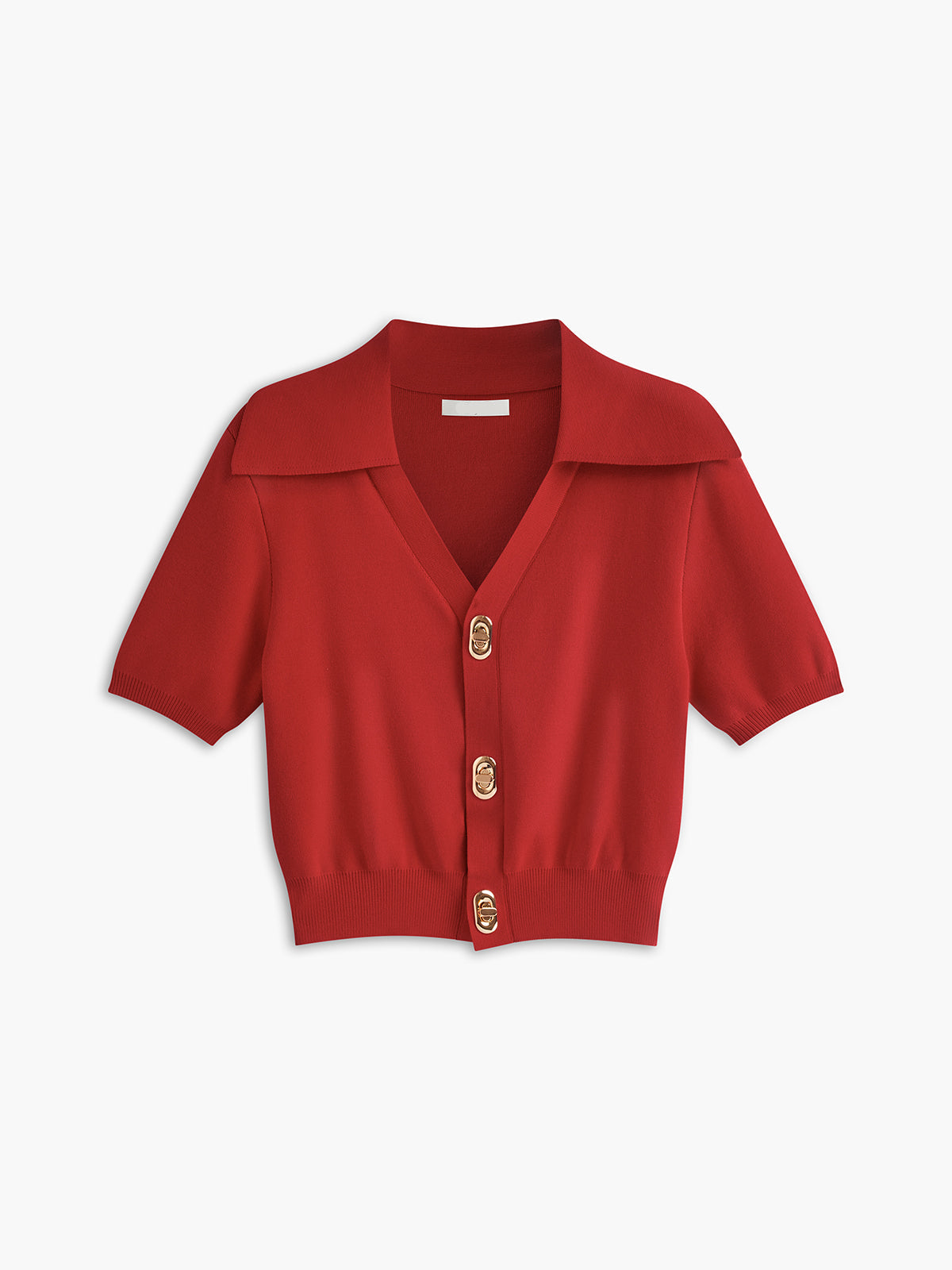 Knitted top with knotted neck