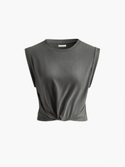 Sleeveless knotted top