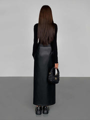 High slit long skirt