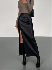 High slit long skirt