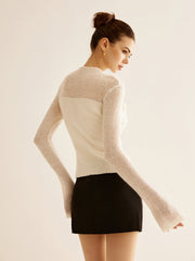 Elegance sheer knit top