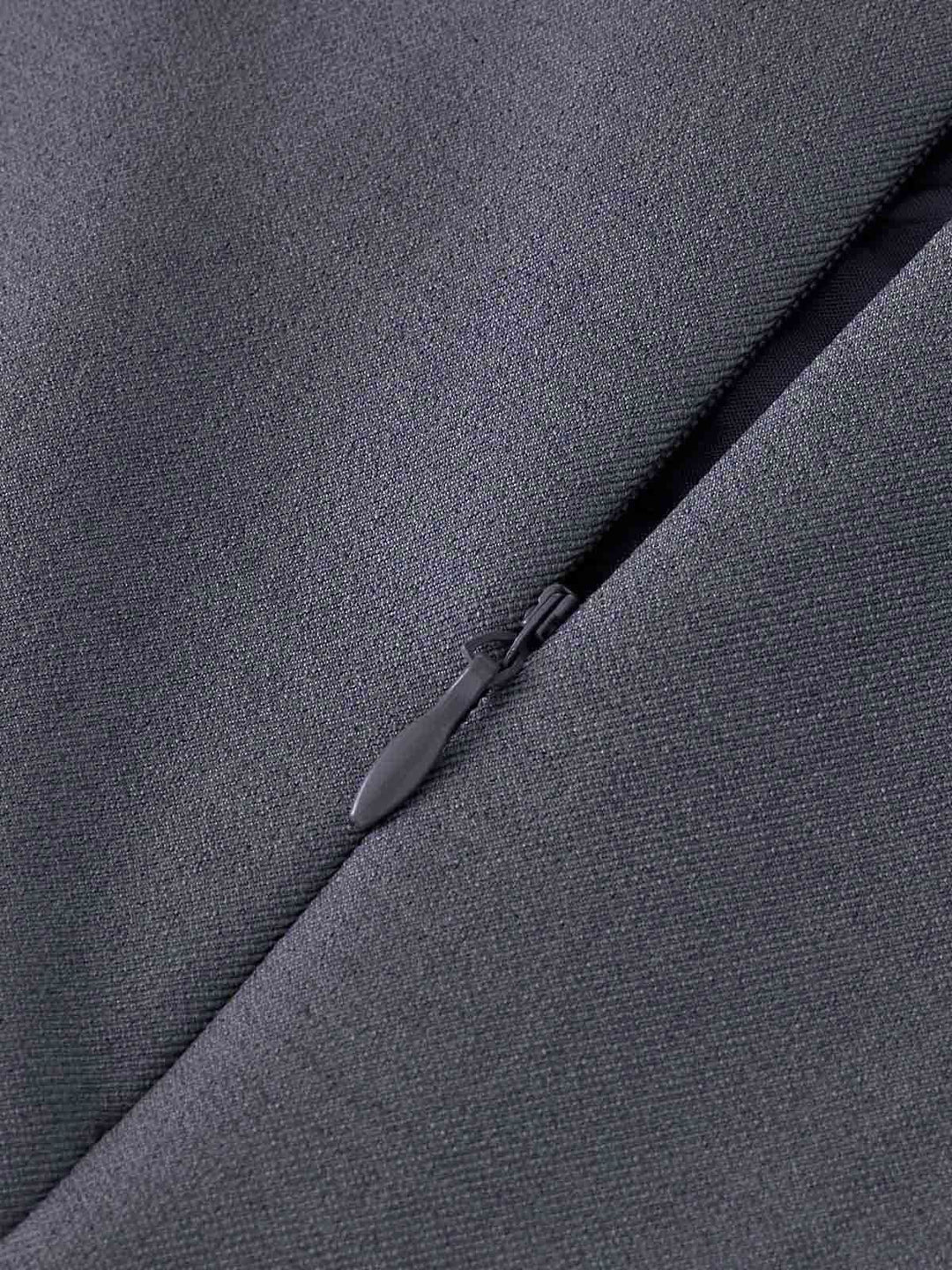 Dark gray pleated mini dress