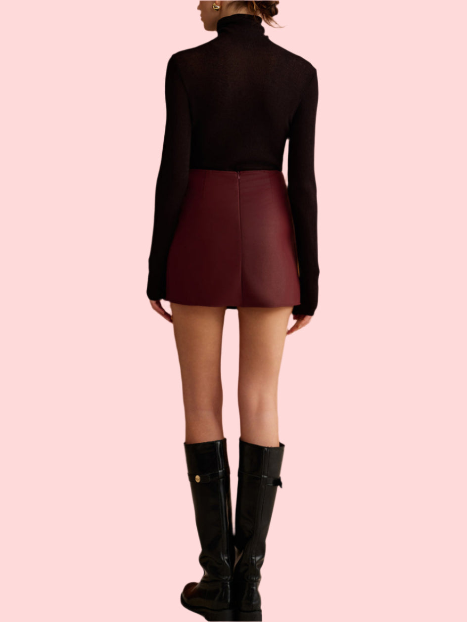 Mini skirt with twist detail