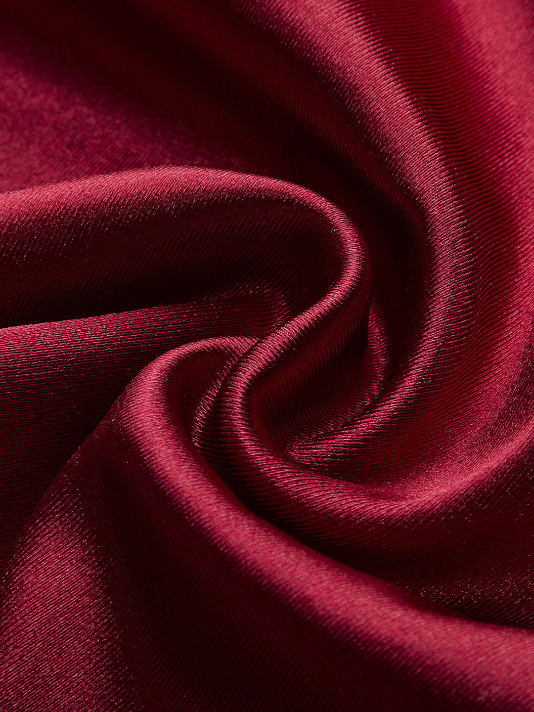 Shiny burgundy top with draped bust