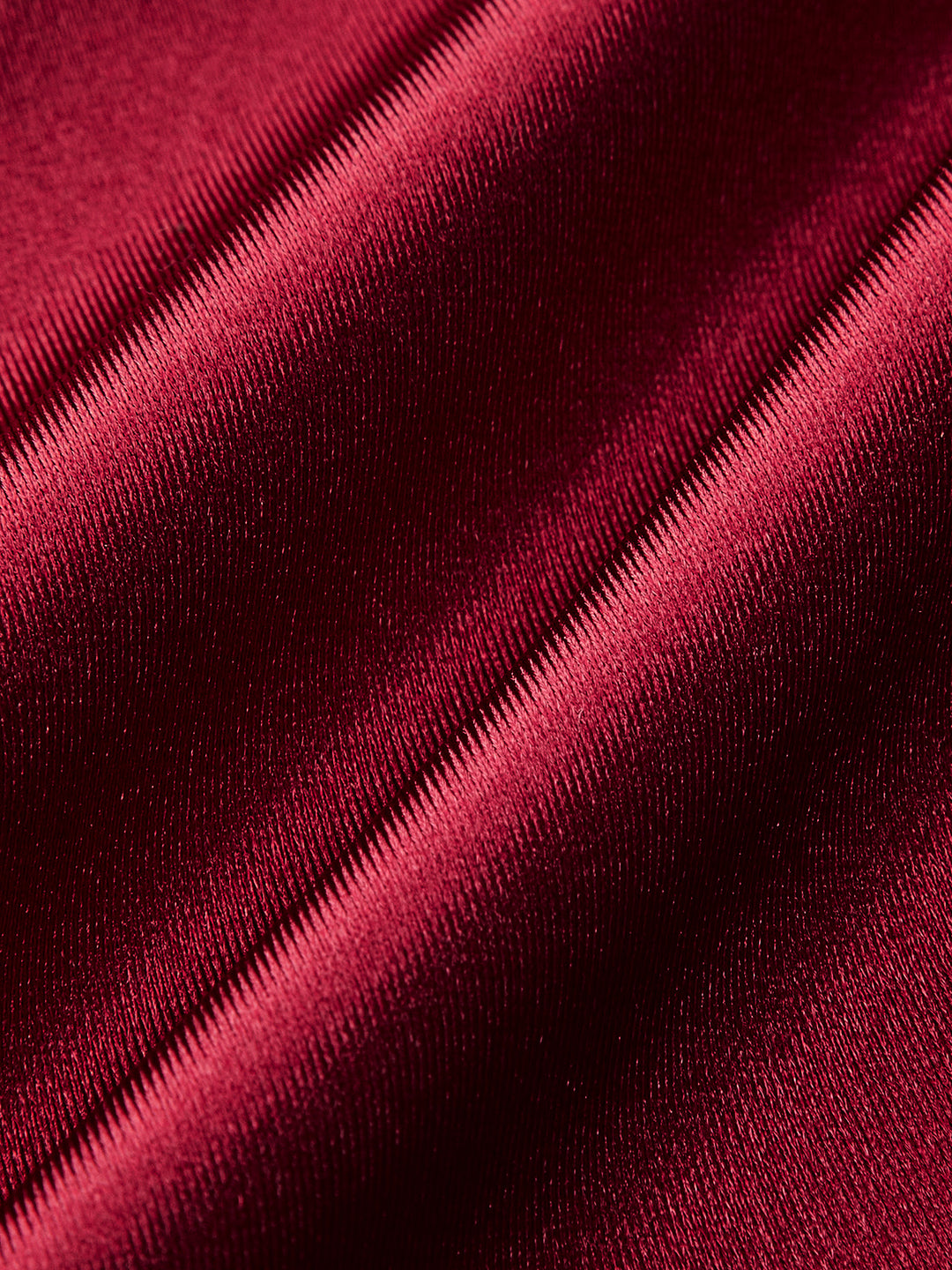 Shiny burgundy top with draped bust