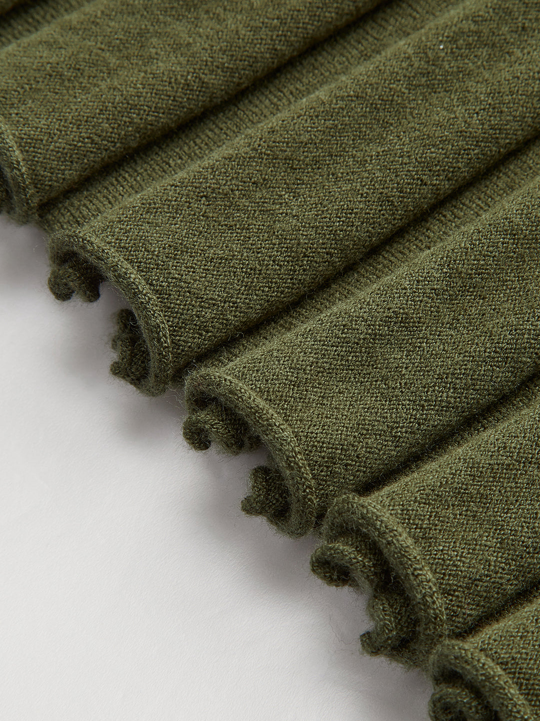 Ribbed set with long sleeve top and long skirt