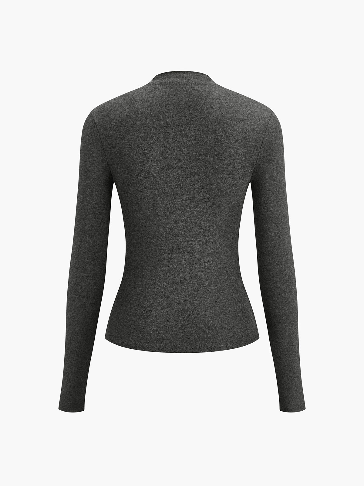 Long sleeve V-neck fitted top