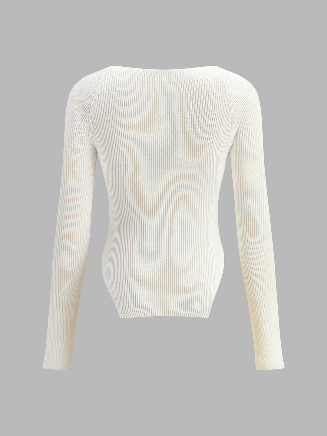 Strapless ribbed top with flared sleeves