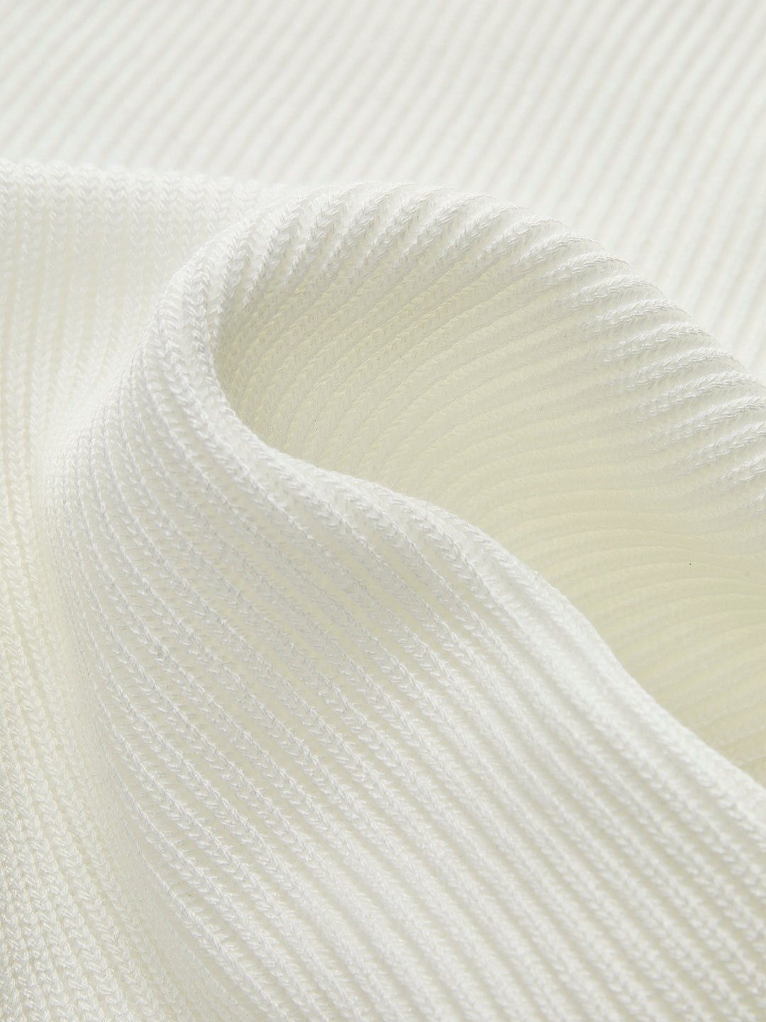 Strapless ribbed top with flared sleeves