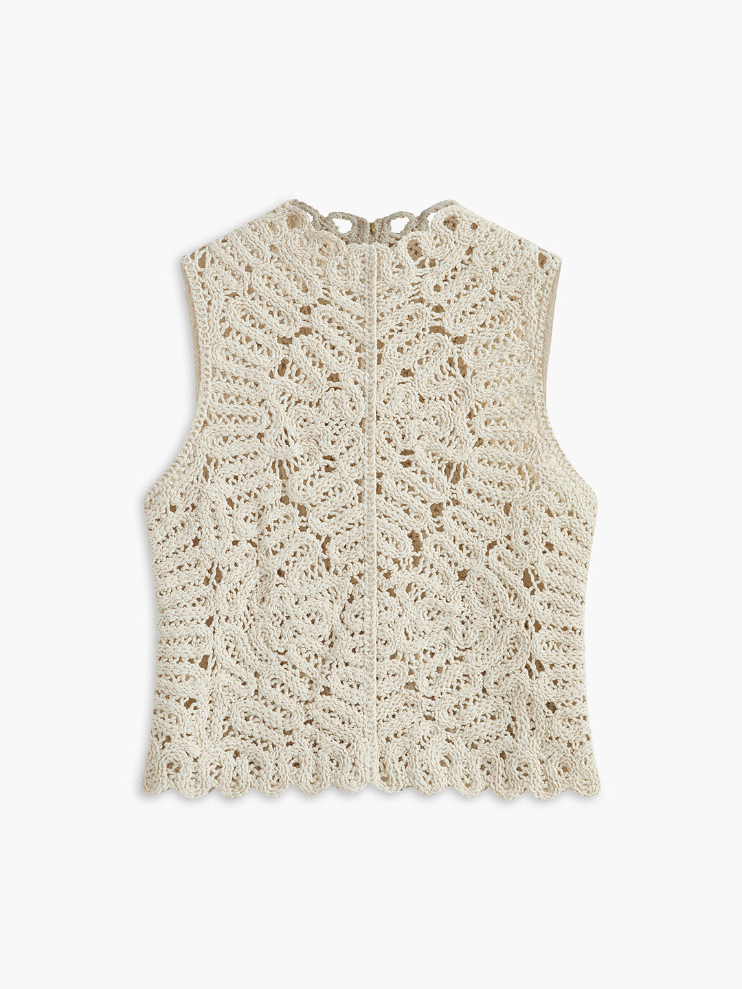 Sleeveless crochet lace top
