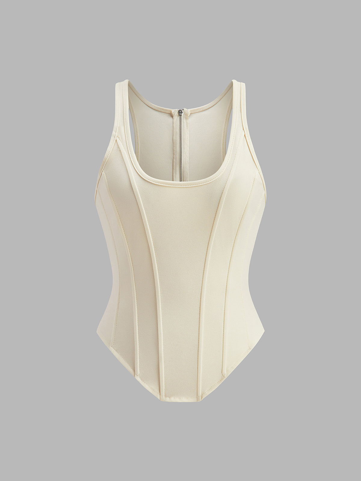 Corset-inspired bodysuit with seam details