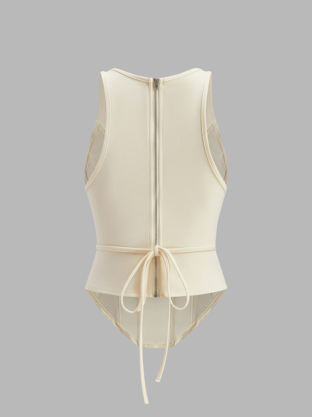 Corset-inspired bodysuit with seam details
