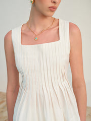 Pleated summer set with top and shorts