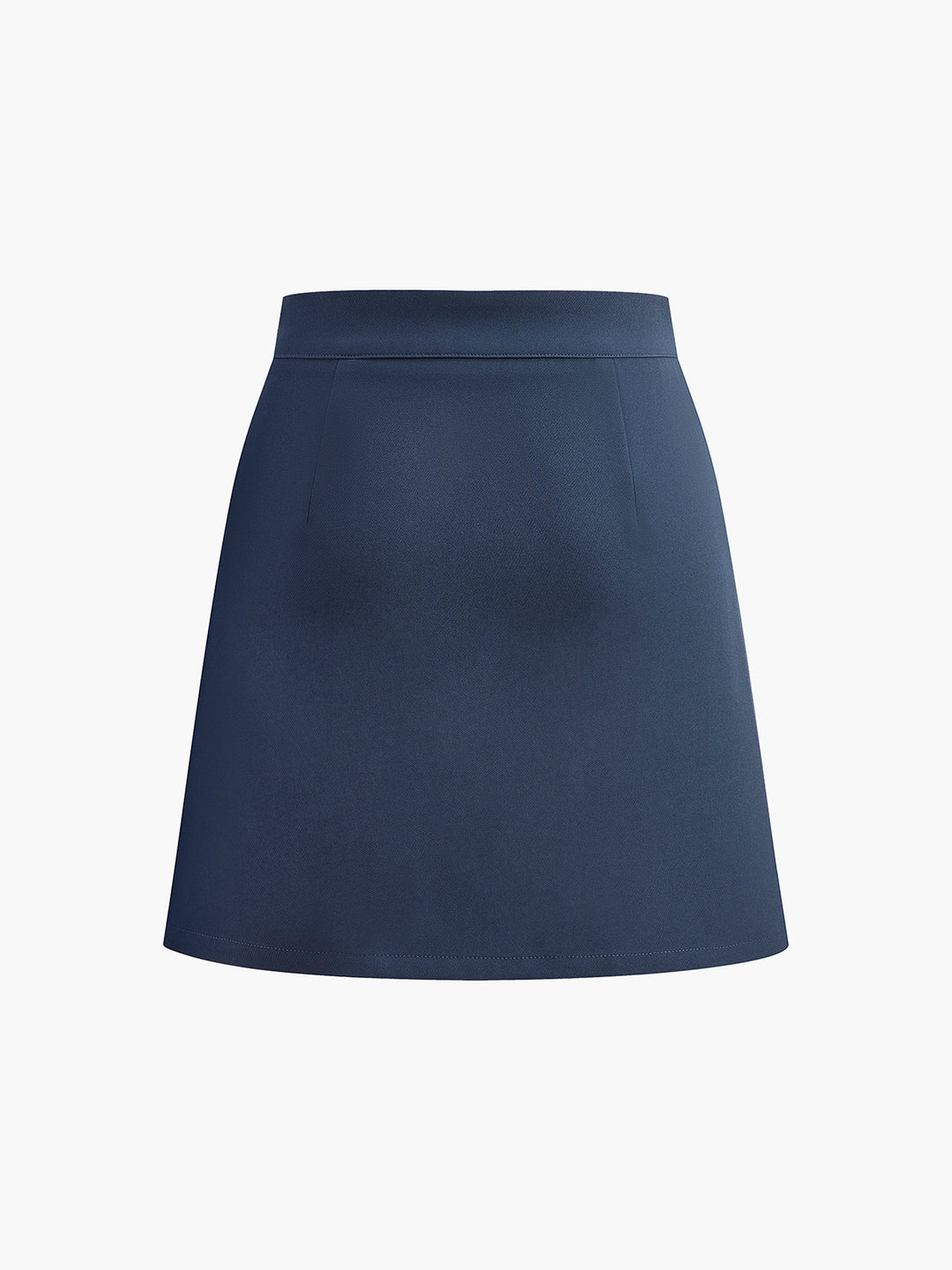 Navy blue wrap mini skirt